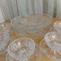 سرویس کریستال چک آلمان میوه خوری وآجیل خوری ۱۴تیکه