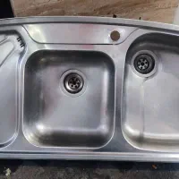 سینک دولگنه اخوان ورق ضخیم  کد ۶ همراه فاظلاب