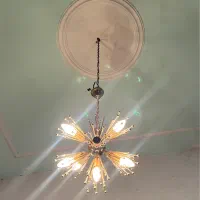 لوستر طلایی فلزی