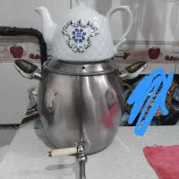 سماور رو گازی با قوری