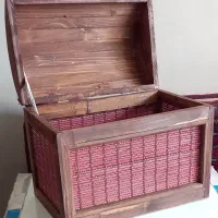 صندوقچه چوبی حصیری