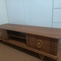 فروش میز تلویزیون mdf طرح چوب در حد نو