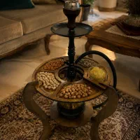استند پایه قلیان چوبی