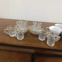فنجان قهوه خوری دور طلایی
