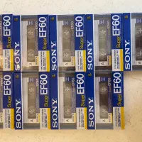 ۹ عدد نوار کاست Sony SuperEF60 ژاپن/نو و پلمب(خام)