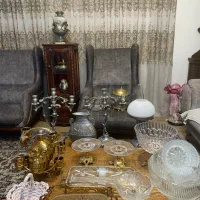 کریستال چینی لمونژشکلات میوه آجیل قهوه خوری آنتیک