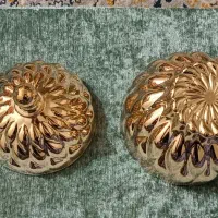 جا شکلاتی شیک آبکاری طلا شیشه ای