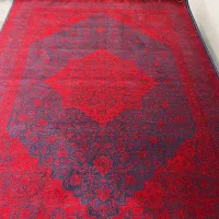 دو تخته فرش قرمز لاکی مدل تافته