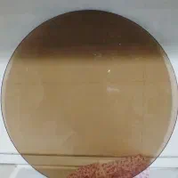 شیشه گرد رومیزی برنز