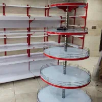 استند فروشگاهی و سوپری وسط و بغل پایه دار