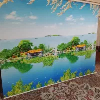 ۳ عدد پرده منظره چاپی