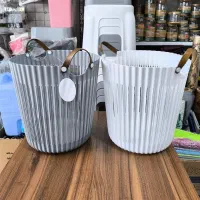 سبد رخت دسته چرم(ژله ای)
