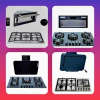 گاز توکار رومیزی هود استیل سینک صفحه ای مدل B3522