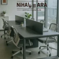 میز کارگروهی صندلی توری وارداتی مبلمان اداری