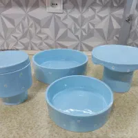 سرویس پذیرایی سرامیکی دست ساز آبی