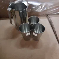 ست پارچ و لیوان استیل