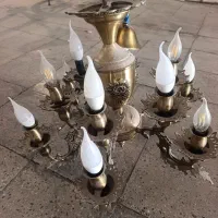 لوستر تمام برنز سنگین شش شاخه دوتایی