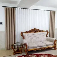 پرده ساده و شیک مینیمال حریر/ عرض ۴ متر