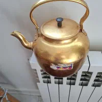 فروش کتری روحی رنگ طلایی سالم