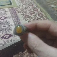 انگشتر شرف شمس وفیروزه عجمی نقره کوب
