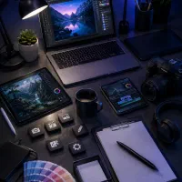 خدمات آنلاین ( فتوشاپ ، کافینت ، ادیت )