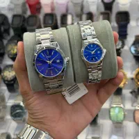 ست ساعت استیل زنانه ومردانه کاسیو /رنگبندی کامل