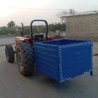 تراکتور.  سبد پشت تراکتوری. تریلی. ادوات کشاورزی