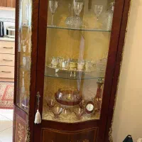 بوفه چوبی چراغدار در حد نو