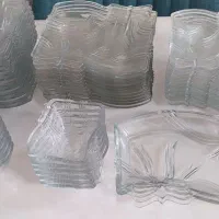 سرویس 12نفره بلور پاپیونی  50 تکه|ظروف سرو و پذیرایی|کازرون, |دیوار