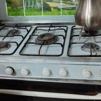 فروش اجاق گاز پنج شعله فردار و سینک و کابینت