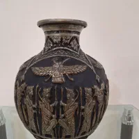 گلدان قلمزنی مسی