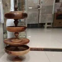 ست پذیرایی طبقاتی خراطی‌شده از چوب طبیعی