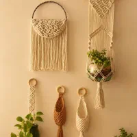 آویز گل مکرومه