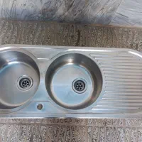 سینک دوقلو تو‌کار کاسه راست