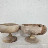 حراج ظروف پایه دار چوبی به قیمت پلاستیک
