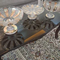 میوه خوری طلا کوب شیرینی خوری وکشکول گل برجسته