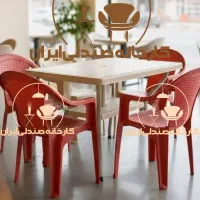 میز و صندلی پلاستیکی مدل پدیده نهارخوری غذاخوری