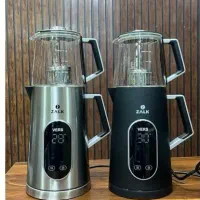 چای ساز زالک هلند استیل دو جداره قوری پیرکس