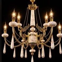 لوستر فرشته برنز سنگی ( تعویض لوسترکهنه با نو )