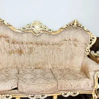 مبل چوب گردو سلطنتی ۹نفره بامیز ناهارخوری ۴نفره ۸م