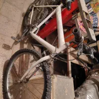 دوچرخه سفید سایز ۲۶ بزرگ قرص و محکم