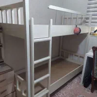 تخت دوطبقه از جنس چوب روسی محکم و بادوام