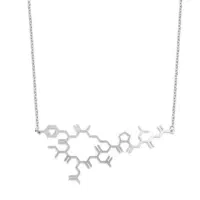 گردنبند نقره طرح «هورمون عشق» (Oxytocin)
