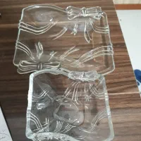 بشقاب بلور و پایه،سینی سیلور،زعفران ساب،ترازو