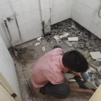 کندن کف سرویسهای بهداشتی در1 روز، رفعنم کردن ۱ساعت