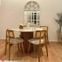 میز وصندلی غذاخوری مدل رونیز حصیری