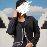 کراپ کت مجلسی زنانه مدل آبشاری