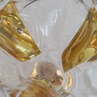 ظرف پذیرایی کریستال طلاکوب نقاشی گل