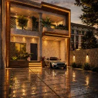 طراحی سه بعدی نمای بیرون و فضای داخلی