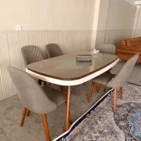 میز ناهار خوری با چوب راش ۶ نفره